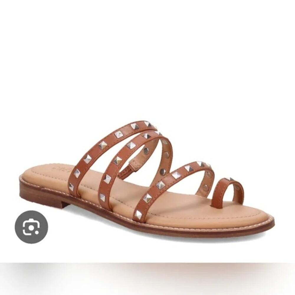 CREVO New $79 Polly Studded Strappy Sandal Leather Uppers - Picture 1 of 11